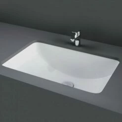 RAK Cleo 515x365 Alpine White Inset Countertop Wash Basin - CLEOBAS