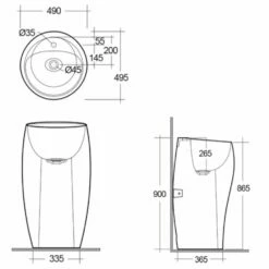 RAK Cloud 490x495 1th Alpine White Freestanding Basin CLOFS5001AWHA -HANSGROHE Shop rak cloud 490x495 1th alpine white freestanding basin clofs5001awha p39656 195462 image