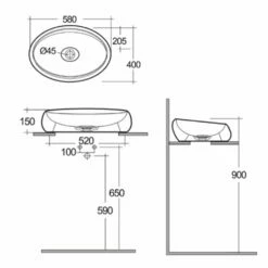 RAK Cloud 580x400 Alpine White Round Sit-On Countertop Basin CLOCT6000AWHA -HANSGROHE Shop rak cloud 580x400 alpine white round sit on countertop basin cloct6000awha p39700 195562 image