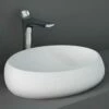 RAK Cloud Matt 580x400 White Round Sit-On Countertop Basin CLOCT6000500A