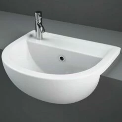 RAK Compact 400x325 1th Alpine White Cloakroom Basin - COMSLWB1LH