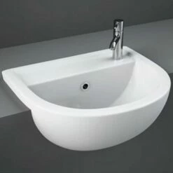 RAK Compact 450x360 1th Alpine White Semi-Recessed Basin - COM45SR1RH