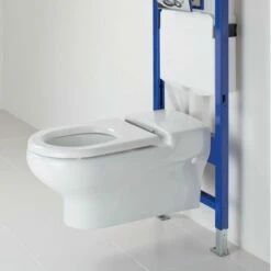 RAK Compact Deluxe White Rimless Wall Hung Toilet WC Pan - COMRIMWHPAN