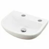 RAK Compact Special Needs 500x380 2th White Cloakroom Basin - COM50BASSN2