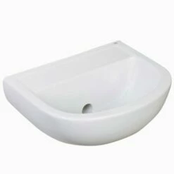 RAK Compact Special Needs White Horizontal Outlet Cloakroom Basin - COM38BASSNHO