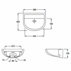 RAK Compact Special Needs White Horizontal Outlet Cloakroom Basin - COM38BASSNHO 5 RAK Compact Special Needs White Horizontal Outlet Cloakroom Basin - COM38BASSNHO -HANSGROHE Shop rak compact special needs white horizontal outlet cloakroom basin com38bassnho p41156 202841 image