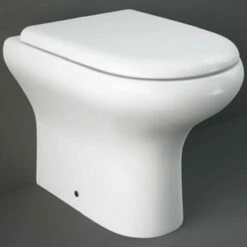 RAK Compact Special Needs White Rimless Back To Wall Toilet WC Pan- COM455BTWPAN