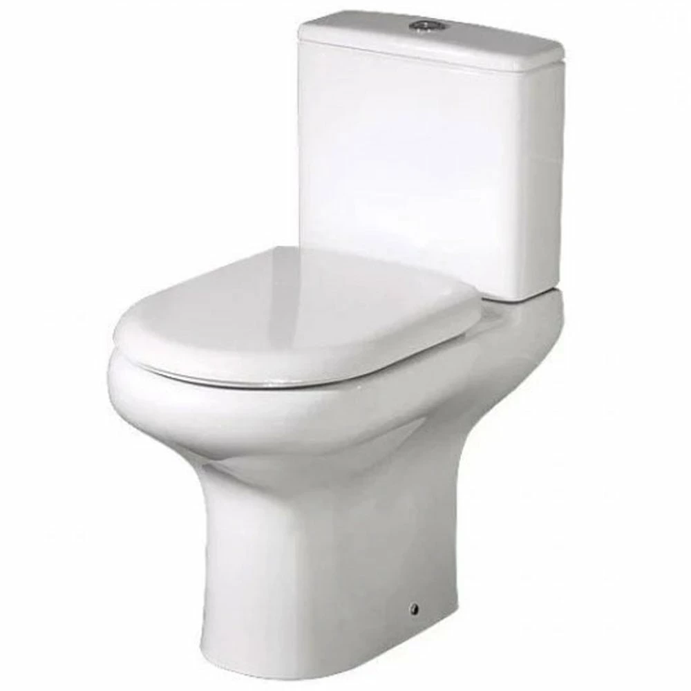 RAK Compact White Close Coupled Toilet Pan, Cistern & Soft Close Seat- COMPAK010 2 RAK Compact White Close Coupled Toilet Pan, Cistern & Soft Close Seat- COMPAK010 - Image 2