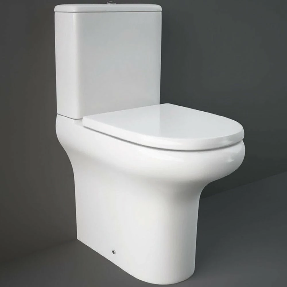 RAK Compact White Rimless Commercial Back To Wall Pan & Cistern - COMRIM45PAK/NS 1 RAK Compact White Rimless Commercial Back To Wall Pan & Cistern - COMRIM45PAK/NS