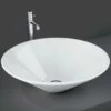 RAK Cone 380x380 Alpine White Sit-On Countertop Wash Basin - CONBAS
