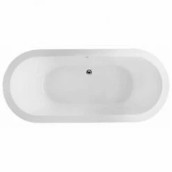 RAK DKM Alpine White Double Ended Oval Bath 1800x800mm - NDKMBATH