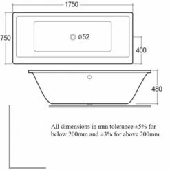 RAK Evolution Alpine White Double Ended Rectangular Bath 1750x750mm - NEVOBATH 5 RAK Evolution Alpine White Double Ended Rectangular Bath 1750x750mm - NEVOBATH -HANSGROHE Shop rak evolution alpine white double ended rectangular bath 1750x750mm nevobath p41152 202832 image