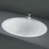 RAK Jessica Alpine White 1 Tap Hole Inset Countertop Wash Basin 530mm - JESVB0