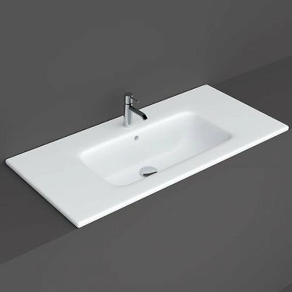 RAK Joy Alpine 1010x465 1th Drop-in Wash Basin - JOYDI10101WH 1 RAK Joy Alpine 1010x465 1th Drop-in Wash Basin - JOYDI10101WH