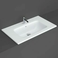 RAK Joy Alpine 810x465 1th White Drop-in Wash Basin - JOYDI08101WH