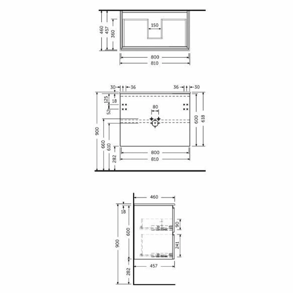 RAK Joy Scandinavian Oak 800mm Wall Hung Bathroom Vanity Unit With Basin 2 RAK Joy Scandinavian Oak 800mm Wall Hung Bathroom Vanity Unit With Basin - Image 2
