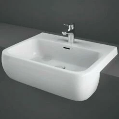 RAK Metropolitan 520x425 1th Alpine White Semi-Recessed Basin - METSRBAS1