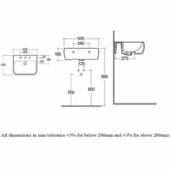 RAK Metropolitan 520x425 1th Alpine White Semi-Recessed Basin - METSRBAS1 7 RAK Metropolitan 520x425 1th Alpine White Semi-Recessed Basin - METSRBAS1 -HANSGROHE Shop rak metropolitan 520x425 1th alpine white semi recessed basin metsrbas1 p41179 203015 image
