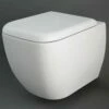 RAK Metropolitan White Rimless Wall Hung Toilet Pan & Urea Seat - METRIMWHPAN/SC