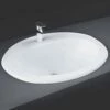 RAK Mira 560x475 1th Alpine White Inset Countertop Wash Basin - MIROC1