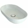 RAK Moon 500x350 Alpine White Oval Sit-On Countertop Wash Basin - HAROVBAS