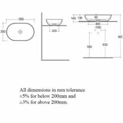 RAK Moon 500x350 Alpine White Oval Sit-On Countertop Wash Basin - HAROVBAS 7 RAK Moon 500x350 Alpine White Oval Sit-On Countertop Wash Basin - HAROVBAS -HANSGROHE Shop rak moon 500x350 alpine white oval sit on countertop wash basin harovbas p41175 203002 image
