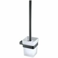RAK Moon Black Toilet Brush & Holder - RAKMOO9908B