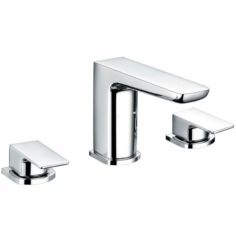 RAK Moon Chrome Deck Mounted 3-Hole Bath Filler Tap - RAKMOO3011 1 RAK Moon Chrome Deck Mounted 3-Hole Bath Filler Tap - RAKMOO3011