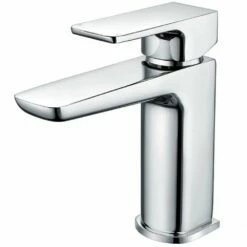 RAK Moon Chrome Single Lever Mono Basin Mixer Tap & Clicker Waste - RAKMOO3001