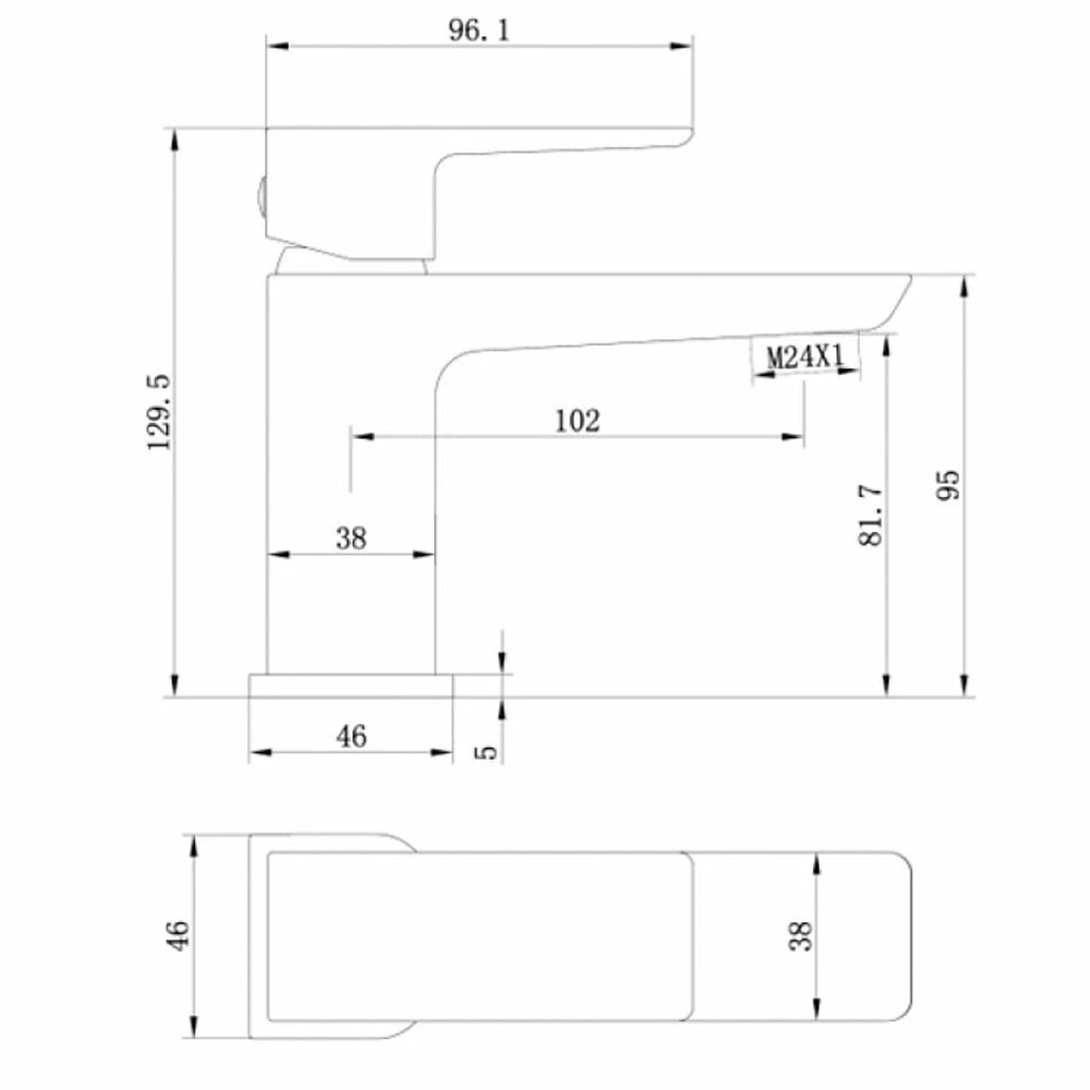 RAK Moon Chrome Single Lever Mono Basin Mixer Tap & Clicker Waste - RAKMOO3001 2 RAK Moon Chrome Single Lever Mono Basin Mixer Tap & Clicker Waste - RAKMOO3001 - Image 2