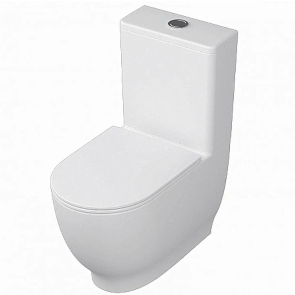 RAK Moon White Close Coupled Toilet Pan, Cistern & Soft Close Seat - HARPAKSC 1 RAK Moon White Close Coupled Toilet Pan, Cistern & Soft Close Seat - HARPAKSC