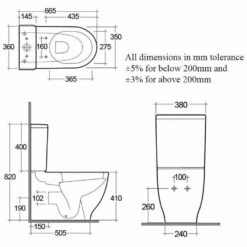RAK Moon White Rimless Close Coupled Toilet Pan, Cistern & Seat - MOONPAKSC-R -HANSGROHE Shop rak moon white rimless close coupled toilet pan cistern seat moonpaksc r p41049 202077 image
