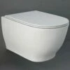 RAK Moon White Rimless Wall Hung Toilet Pan & Soft Close Seat -HARWHPAN-HF/SC