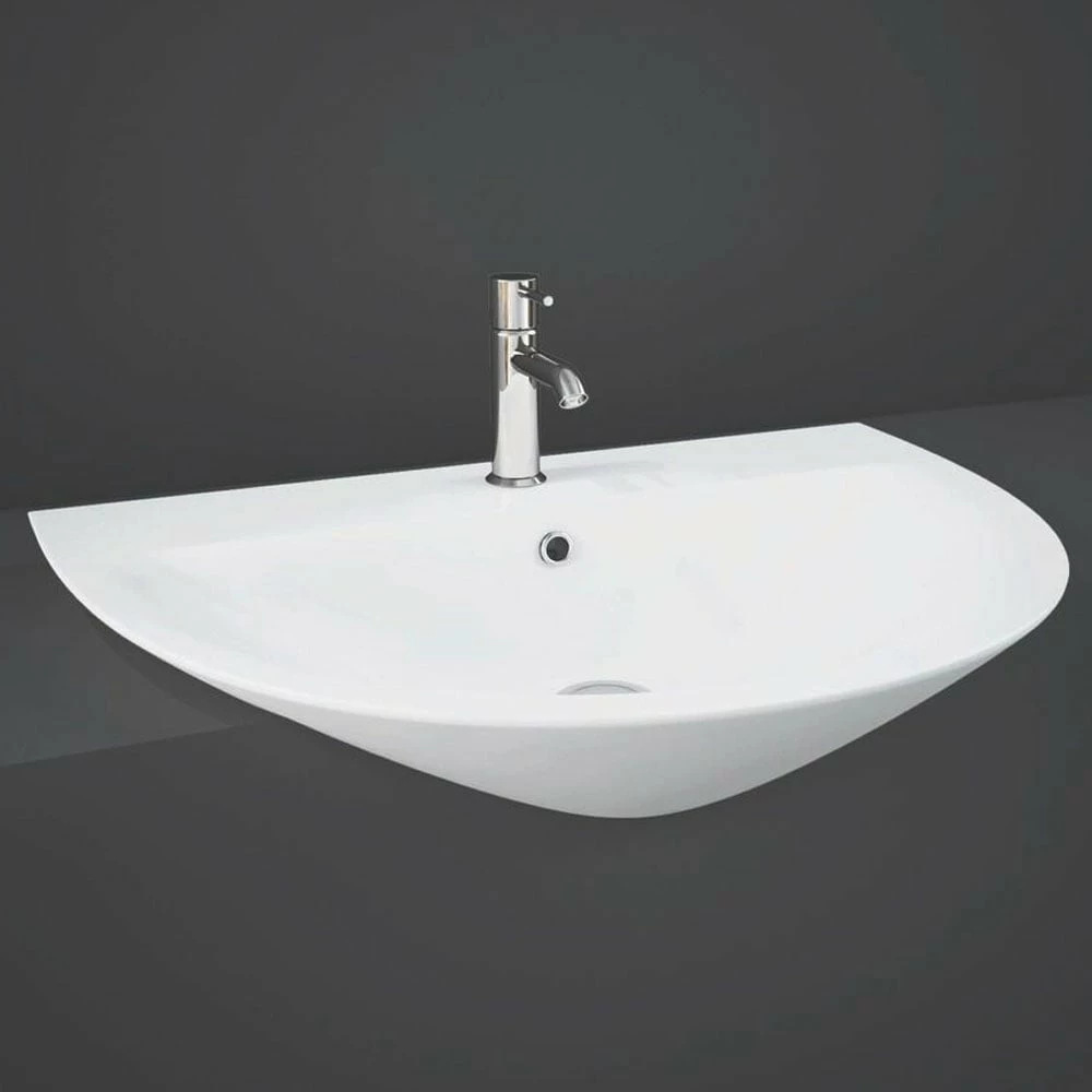 RAK Morning 550x420 1th White Semi Recessed Basin - MORSR5501AWHA 1 RAK Morning 550x420 1th White Semi Recessed Basin - MORSR5501AWHA