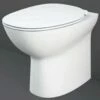 RAK Morning Rimless Back To Wall Toilet Pan & Soft Close Seat - MORBTWPAN018