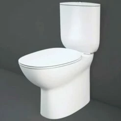 RAK Morning White Rimless Back To Wall Close Coupled Pan, Cistern & Urea Seat