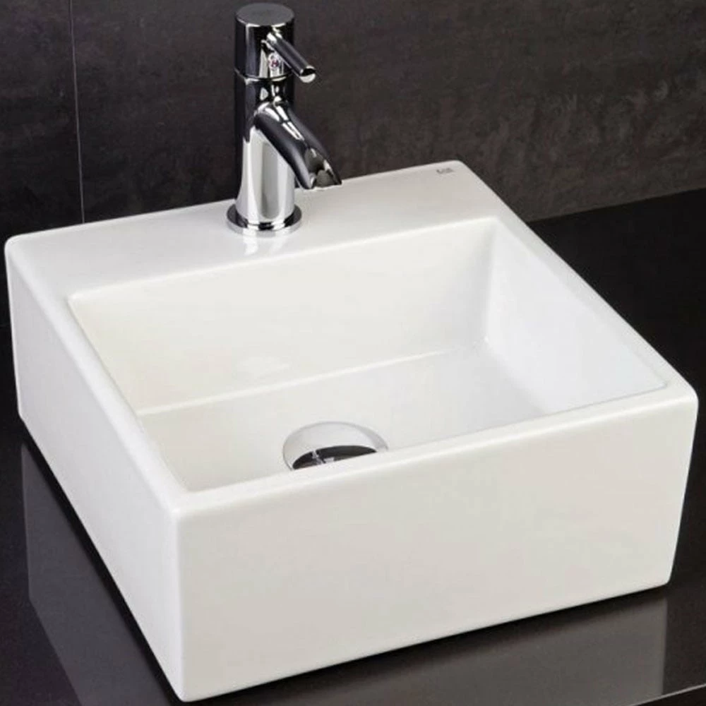 RAK Nova 325x220 1th White Countertop Mini Square Wash Basin - NOVA30 1 RAK Nova 325x220 1th White Countertop Mini Square Wash Basin - NOVA30