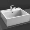RAK Nova 460x460 1th White Sit-On Countertop Wash Basin - NOVA1