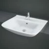 RAK Origin 520x430 1th White Semi-Recessed Wash Basin - ORI62SRBAS1