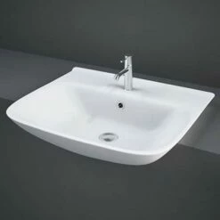 RAK Origin 520x430 1th White Semi-Recessed Wash Basin - ORI62SRBAS1