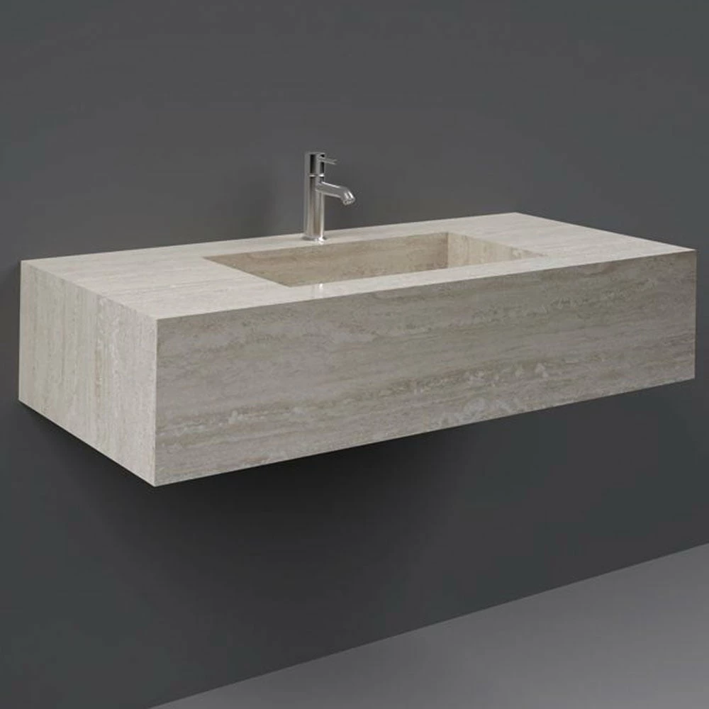 RAK Precious 1030x470 1th Travertino Console Wall Hung Wash Basin - PRECT10347102A 1 RAK Precious 1030x470 1th Travertino Console Wall Hung Wash Basin - PRECT10347102A