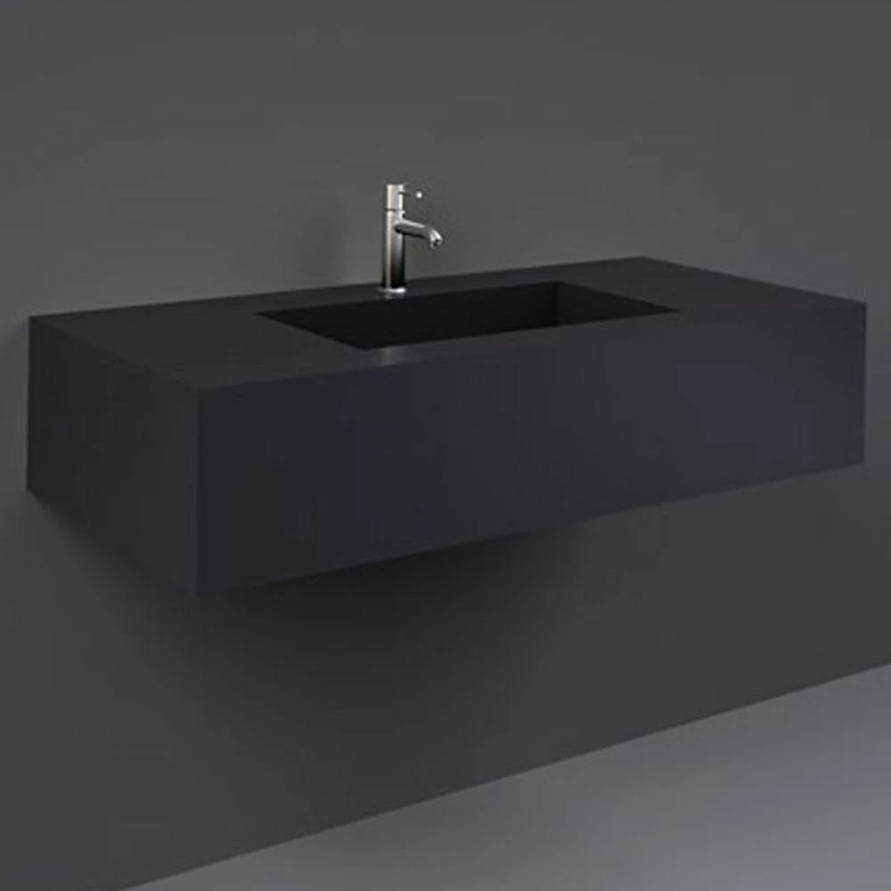 RAK Precious 1030x470 1th Uni Dark Black Wall Hung Wash Basin - PRECT10347105A 1 RAK Precious 1030x470 1th Uni Dark Black Wall Hung Wash Basin - PRECT10347105A