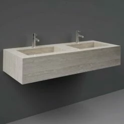 RAK Precious 1230x470 2th Travertino Console Wall Hung Wash Basin - PRECT12347102A