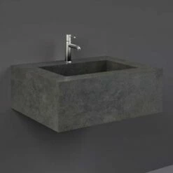 RAK Precious 630x470 1th Behind Grey Wall Hung Wash Basin - PRECT06347104A