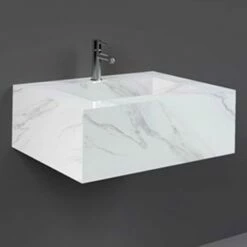RAK Precious 630x470 1th Carrara Console Wall Hung Wash Basin - PRECT06347100A