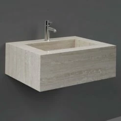 RAK Precious 630x470 1th Travertino Console Wall Hung Wash Basin - PRECT06347102A