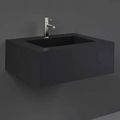 RAK Precious 630x470 1th Uni Dark Black Wall Hung Wash Basin - PRECT06347105A