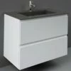 RAK Precious 830x470 1th Behind Grey Drop-In Wash Basin - PREOC08347104A