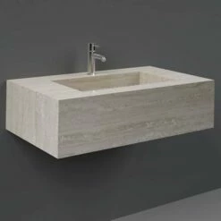 RAK Precious 830x470 1th Travertino Console Wall Hung Wash Basin - PRECT08347102A