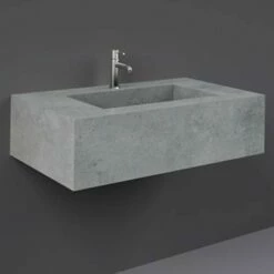 RAK Precious Surface Cool Grey 1 Tap Hole Wall Hung Wash Basin - PRECT08347103A